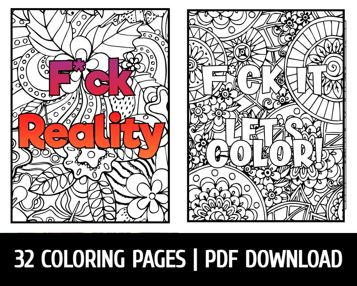 Swear Words Adult Coloring Book by GBN Publishing Club Adult Humor Coloring  Pages printable, PDF Download 